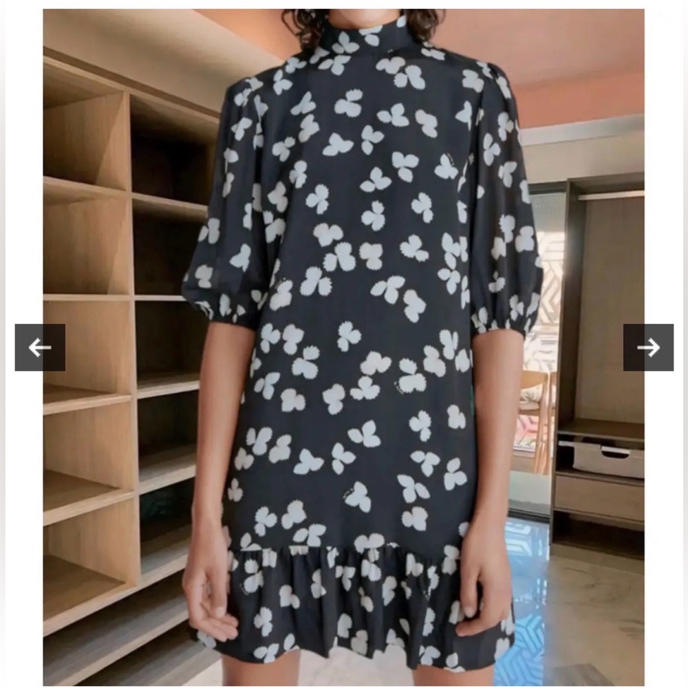 The Kooples Black and White Floral Dress, sz1